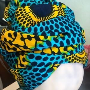 African Ankara headwrap 70” by 21